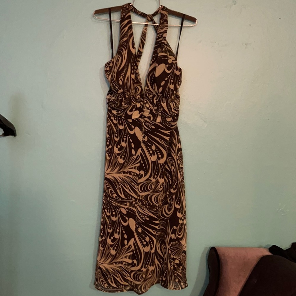 AGB printed halter dress